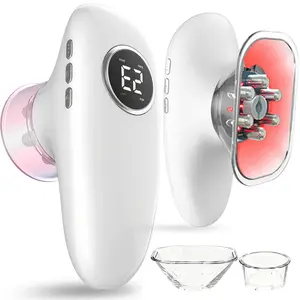 AYYHG 3-in-1 Wireless Microcurrent Cupping Vibration Device - Portable Rechargeable Cordless Beauty Tool with Box for Skin Firming, Sculpting, Home Spa Self-Care Routine