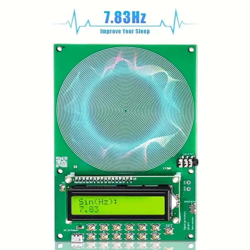 Adjustable Schumann Sine Wave Resonance Generator Ultra Low Frequency Generator Sound Frequency Machine with USB and Acrylic Case(0.1hz-100khz)