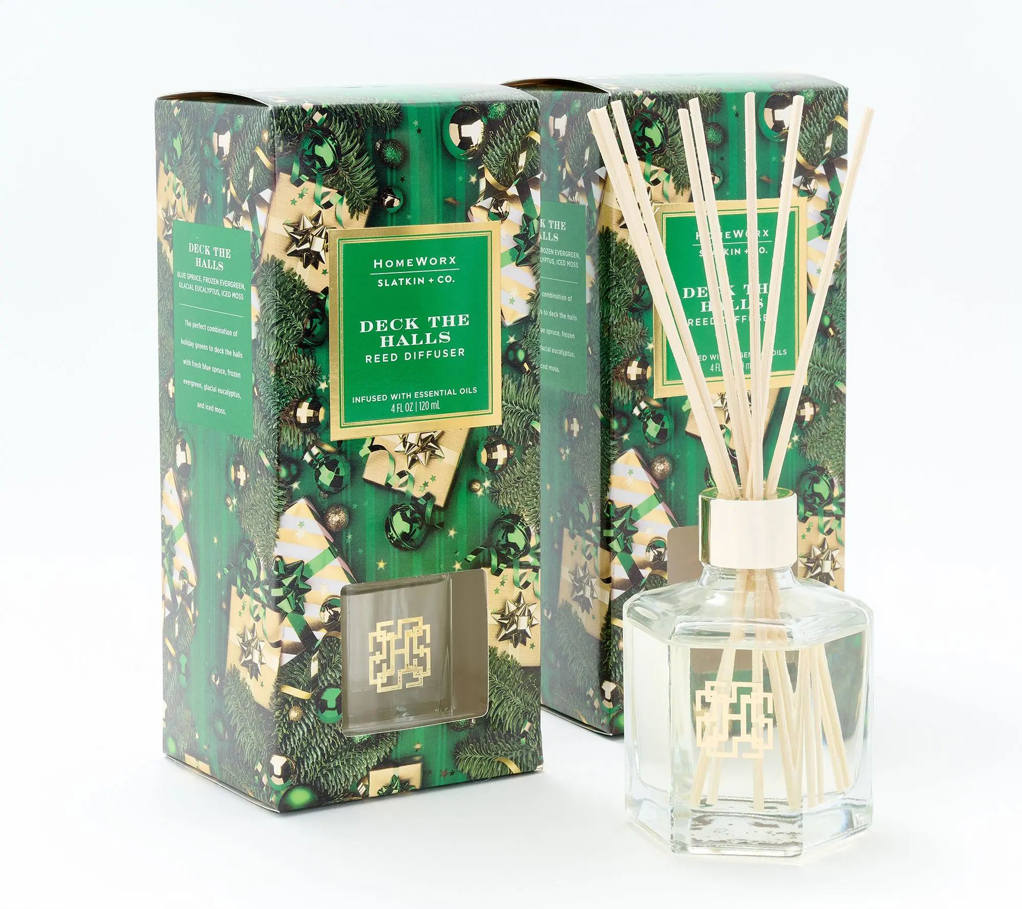 HomeWorx by Slatkin + Co. Set of 2 Fa La La La Reed Diffusers