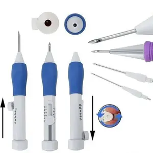 Embroidery Punch Needle Sewing Tool Set, 7 Piece Kit for Hand Knitting & Sewing, Durable Magic Embroidery Stitching Tools, DIY Craft Supplies, Hand Sewing Stitches