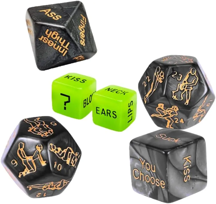 Glow-in-the-Dark Acrylic Couples Dice Board Game - Fun Dating Decision Tool, Valentine's Day Gifts for Boyfriend Girlfriend, Adult Date Night Toy