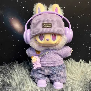 For Labubu Doll Clothes Hoodies Doll Clothes Color Match Hoodies Dolls Accessories Cute Decoration Little Cloths( no doll)