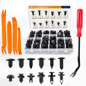 240-piece Bumper Retaining Clip Automotive Plastic Rivet Fastener Push-in Retaining Clip Set, Car accessories, Including Commonly Used Sizes, Suitable for General Motors, Ford, Toyota, etc. and Door Trim Panels, Fenders