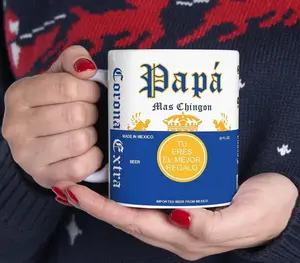 Papa Más Chingón, A Corona Beer Mug,Perfect for Beer Lovers,Gift for Father's,Unique Coffee Cup