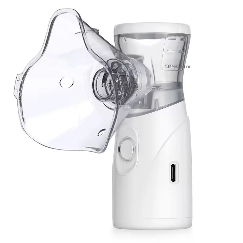 Portable Nebulizer Rechargeable Mesh Nebulizer Equipped with Mask And Nozzle Handheld Ultrasonic Inhaler, Silent Operation, Compact And Travel-Friendly Easy to Clean 5-Color Nebulizer for Adults