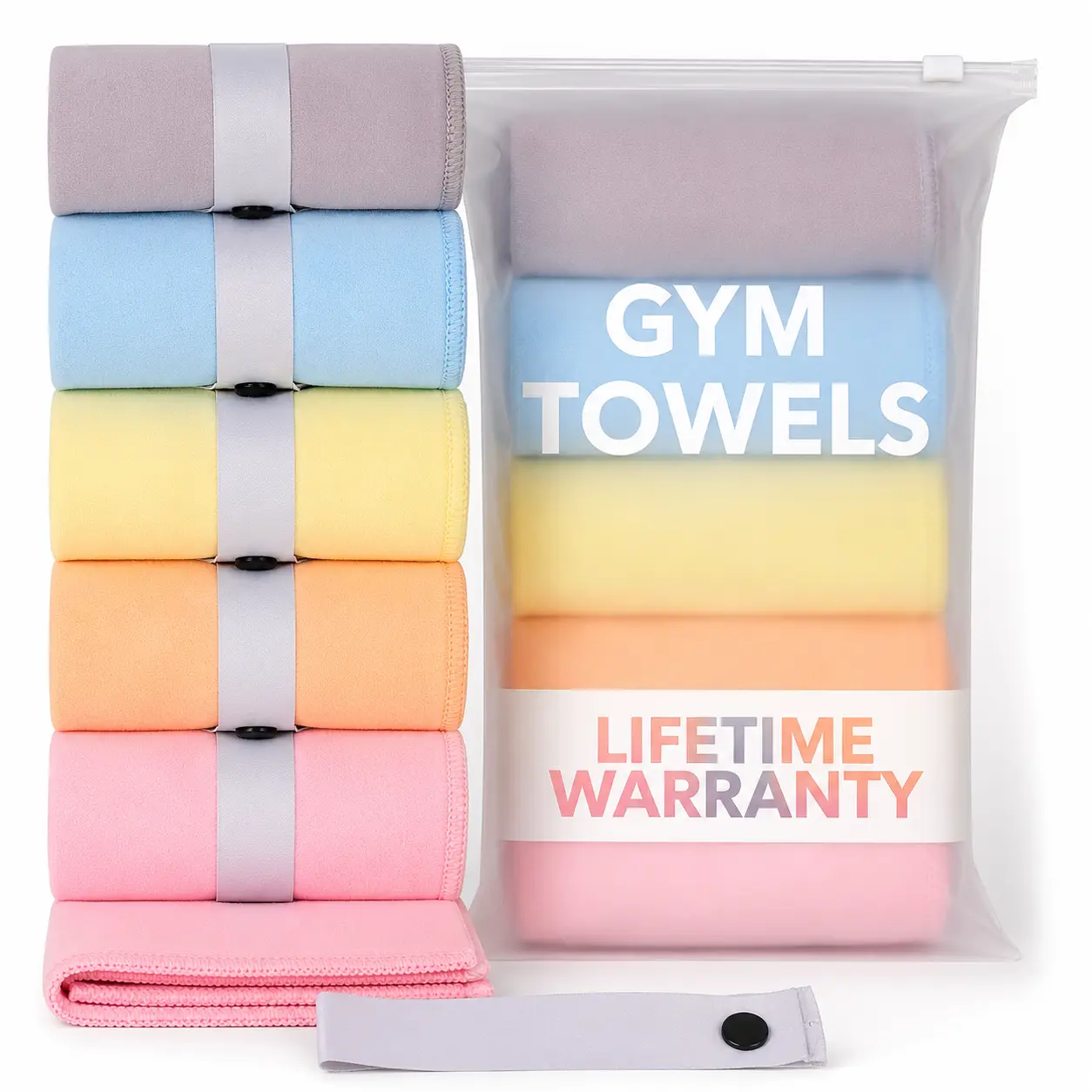 Microfiber Gym Towels, Set of 5 – Quick-Dry & Highly Absorbent Workout Towels