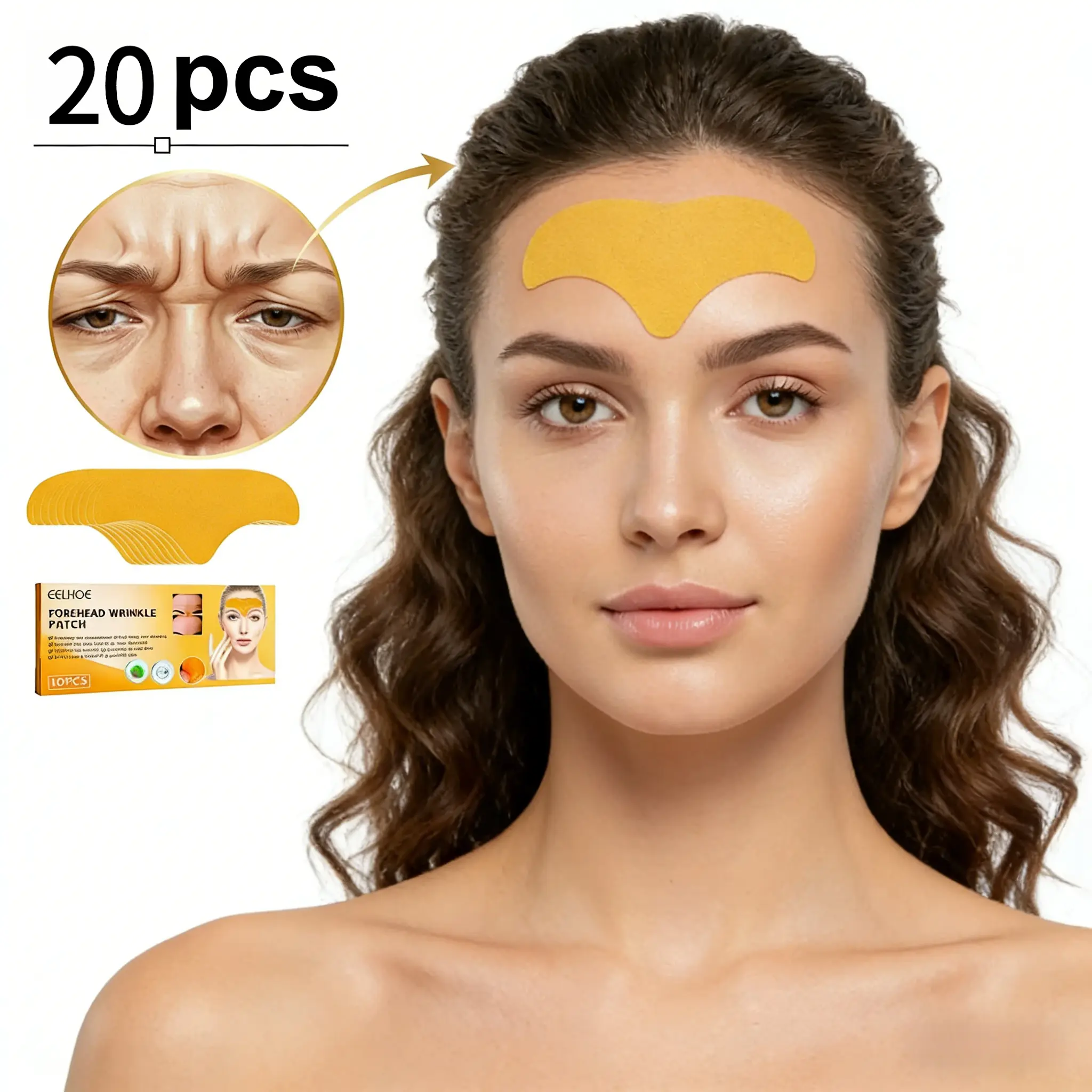Anti-Aging Facial Forehead Wrinkle Patches, 2 Packs (20 Pieces Each), Gentle & Safe for Sensitive-Dry Skin, Non-Comedogenic, Soothing Fragrance, Skin Smoothing Care, Ideal Valentine’s Day-Mother’s Gifts, Multi-Pack