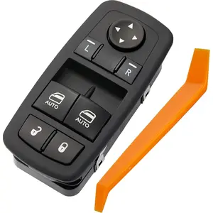 Window Switch Fits for 2015-2022 Dodge Challenger.Left Front Driver Side Control Door vidrios Master Power Switch. Replaces 68183752AB 68183752AC 68183752AD 68183752AE 68320752AB (Green Light)