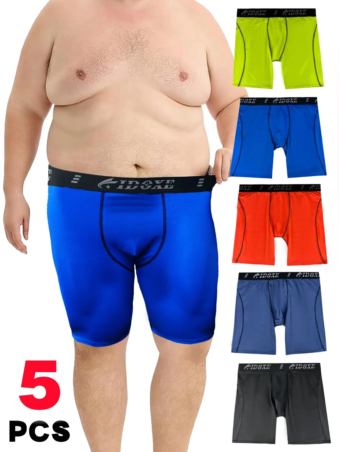Men's Breathable Mesh Long Leg Briefs, Casual Outdoor Sports Underwear, Comfortable Soft Fabric for Gym Running Daily Wear, Gym Sports Tight, Underwear All Seasons, Sporty Underwear