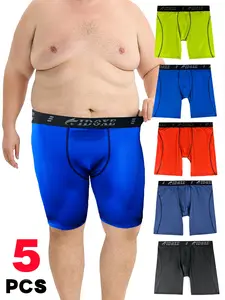 Men's Breathable Mesh Long Leg Briefs, Casual Outdoor Sports Underwear, Comfortable Soft Fabric for Gym Running Daily Wear, Gym Sports Tight