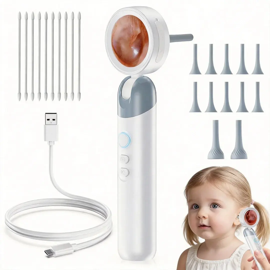 【2026 Upgrade】Aspoven Digital Otoscope with Light, 1080P HD Ear Cleaner with Camera Earwax Removal Kit, 5-in-1 Multi-Tip Set for Home Ear Care (Adults, Kids), Earwax Removal Kit With Camera