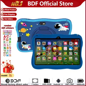 Learning Tablet, Android Tablets, 4GB RAM 64GB ROM, 7-Inch IPS Screen, Android 13, 4000mah Battery, WiFi Gaming, Includes Accessories