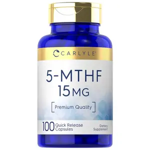 Carlyle 5-MTHF Supplement 15mg | 100 Capsules | L-Methylfolate | Non-GMO, Gluten Free | Premium Quality Carlyle 5-MTHF Supplement 15mg | 100 Capsules | L-Methylfolate | Non-GMO, Gluten Free | Premium Quality