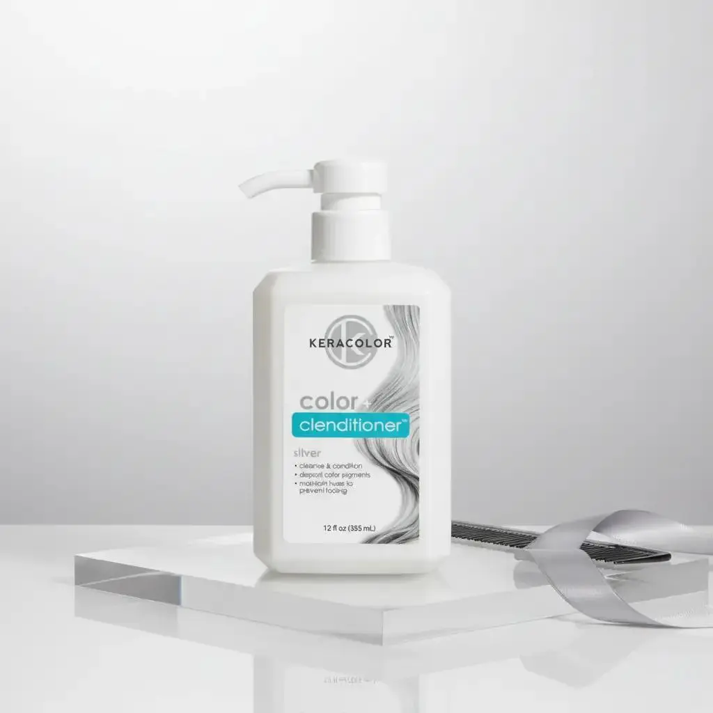 Keracolor Color + Clenditioner 3-in-1 Cleanser - 12oz Salon-Grade Daily Haircare with Coconut-Almond Formula, Shea Butter, Bleach-Free Lightweight Moisturizer for Cleansing Hydration, Moisturizers, Shampoo And Conditioner, Hydrate, Gluten Free
