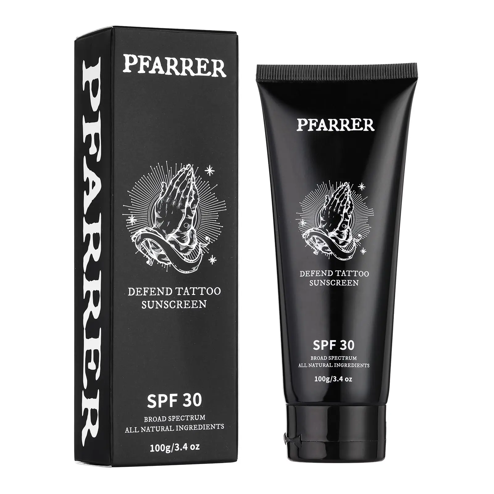 PFARRER Tattoo Sunscreen All-Natural Mineral  Tattoo Fade Protection and Moisturizer Hydrating Gel Body Care Daily Use