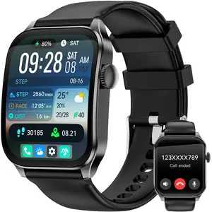 Smart Watch for Men Women, 1.91'' Fitness Tracker with Heart Rate Monitor, Pedometer & Sports Modes, Bluetooth-compatible, Android iOS Compatible