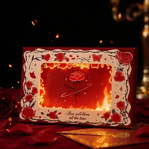 Mother's Day Flame Surprise Card | Viral TikTok Rose Light-Up Greeting Card, Sentimental Keepsake Gift for Mom