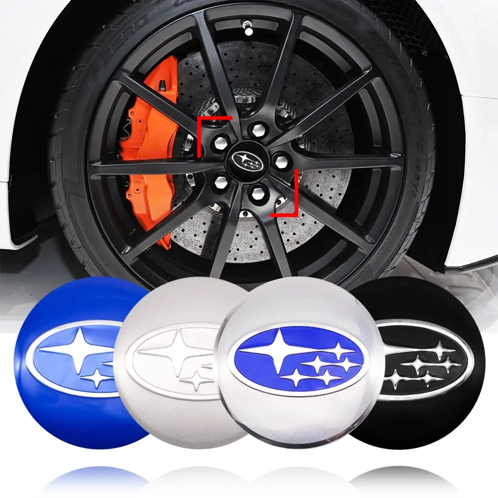 4pcs 56mm Subaru Wheel Center Stickers, Personalized Emblem Decals, Waterproof Sunproof Decoration Accessories for Car Wheels, Decal for Cars, Vehicle Decoration, Car Decorations