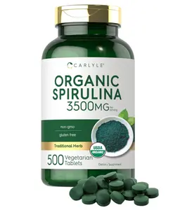 Carlyle Organic Spirulina Tablets 3500mg | 500 Count | Non-GMO & Gluten Free Supplement