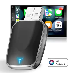 2026 New Wireless CarPlay Adapter for iPhone/Android, Wired to Wireless, Plug and Play,2 in 1 Wireless CarPlay Charger Adapter,Fast Connection,No Delay,5.0 Bluetooth Hands Free Calling,CarPlay Dongle,CarPlay Converter,Car Electronics Accessories