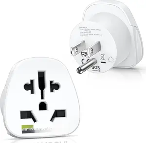World to  Plug Adapter, [2 Packs] European EU /UK/// to   Outlet Power Adaptor Travel Plug Adapter