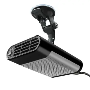 12V/24V Portable Heating Fan 120W Defogger Defroster Demister Fast Heating Windshield Defogging Defrosting Heating Fan 2 in 1 Portable Heater Defroster 360 Degree Rotating