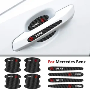 8pcs Mercedes-Benz Car Door Bowl + Handle Protection Set, Anti-Scratch Waterproof Stickers, Car Decals, Easy Install, Fits C E S Glc Glb Gle a Cla Models, Vehicle Exterior Decoration