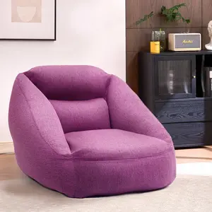 European & American Style Purple Ergonomic Inflatable Sofa Bed: Detachable Design, Foldable & Portable, Supports Up to 500 Lbs (Approx. 227 kg), Full-Body Support for Relaxation, Suitable for Dorms and Living Rooms, First Choice for Single-Person Leisure