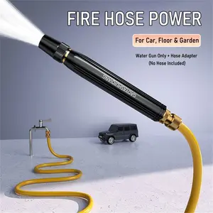 All-metal high-pressure spray gun + metal hose adapter. Boosts water pressure instantly! Perfect for car wash, garden watering, floor cleaning. Fits standard garden hoses. Car Wash Jet Car Wash Equipment