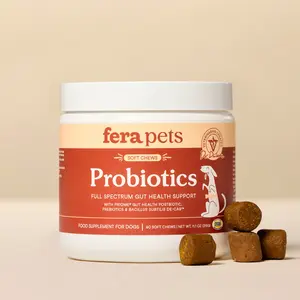 Fera Pets Probiotic Soft Chews for Dogs – Vet‑Formulated Digestive Support with Prebiotics, Probiotics & Postbiotics