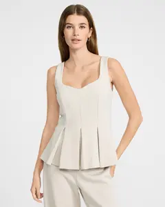 Express Signature Ponte Sweetheart Peplum Tank