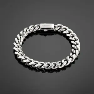 Cuban Link Bracelet 10mm - Silver RG3001