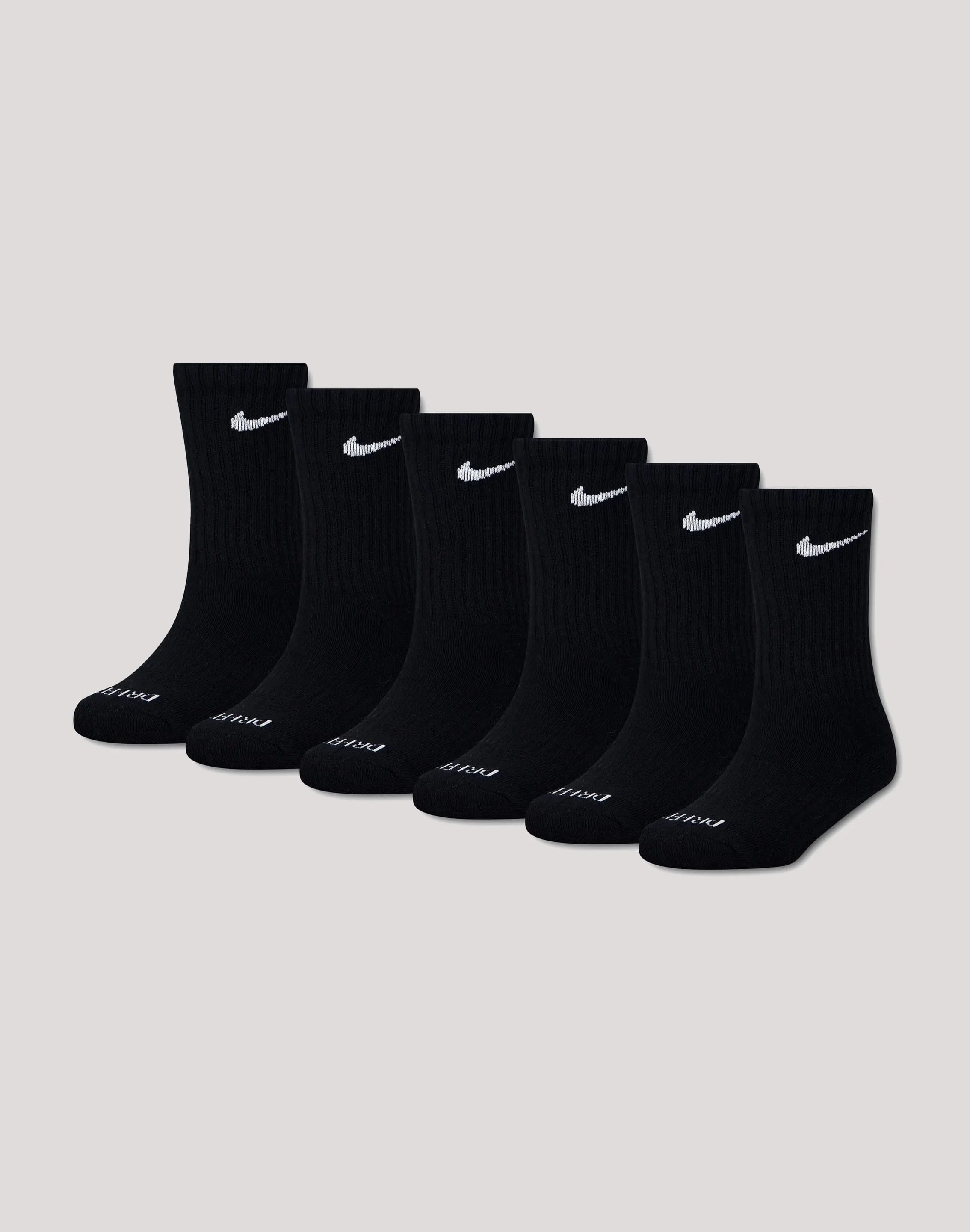 Kids Nike Dri-FIT Crew Socks 6-Pack Pre-School