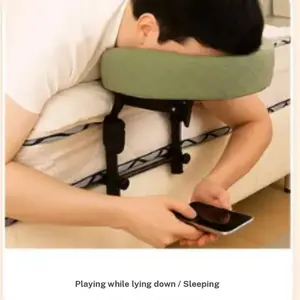 Home Bed Headrest Pillow, Memory Cotton Velvety Fabric, Adjustable Facial Massage Tray, Portable Massage Bed Head Rest, Post-Eye Surgery Recovery Pillows