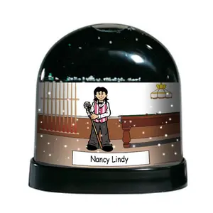 Pool Player, Billiards, Female - NTT Personalized Snow Globe