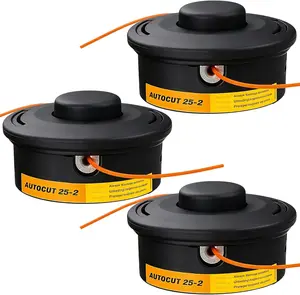 3Pcs 25-2 Bump Feed Trimmer Head 4002 710 2191 for Stihl AUTOCUT 25-2 FS55 FS55R FS56 FS56RC FS90 FS90R FS91R FS94R FS100RX FS110 FS111R FS120 FS130 FS70 FS70R FS80 FS85 Weed Eater 4002 710 2108