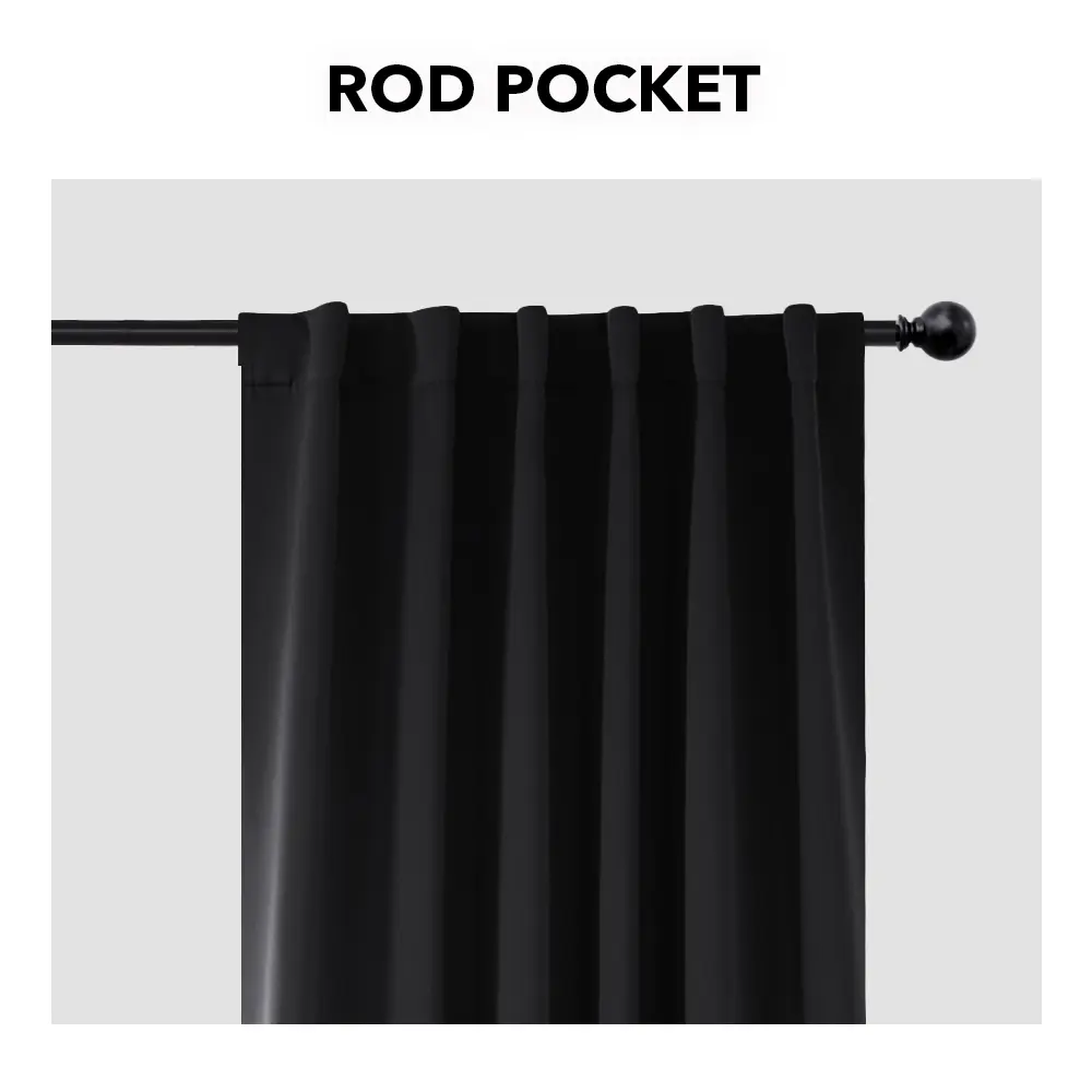 Black|Rod Pocket