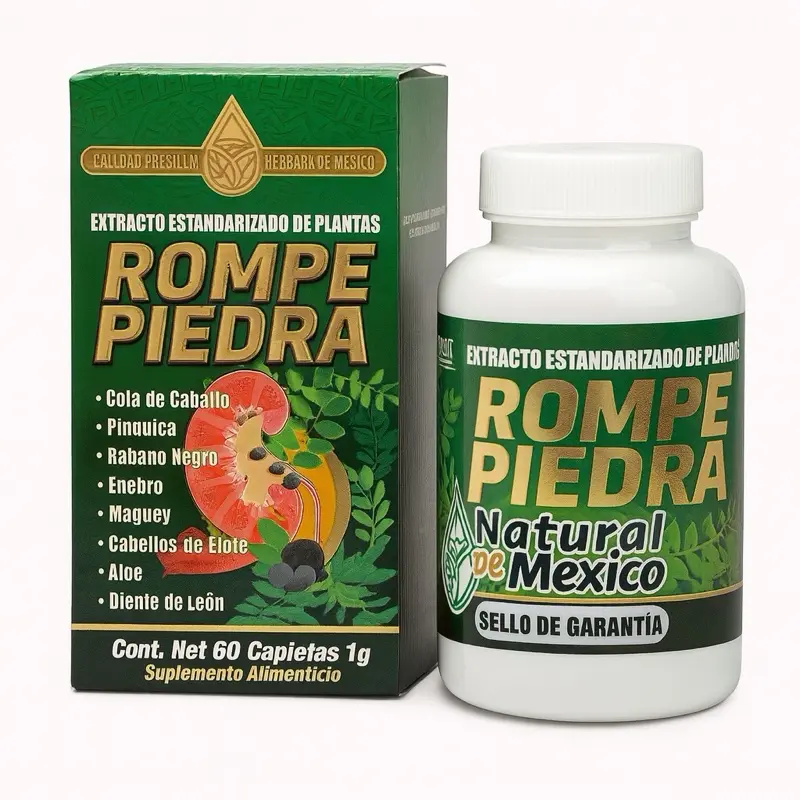 Stone Breaker | Rompe Piedra – Natural Kidney & Gallbladder Support | Apoyo Renal y Vesicular Natural – Standardized Herbal Extract | 60 Caplets