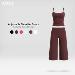 NVWA Summer Cooling Two-Piece Set: camisole paired with lightweight, breathable capris, crafted from soft, comfortable fabric with tummy control and breathable design—an essential choice for your summer outings.women's clothes
