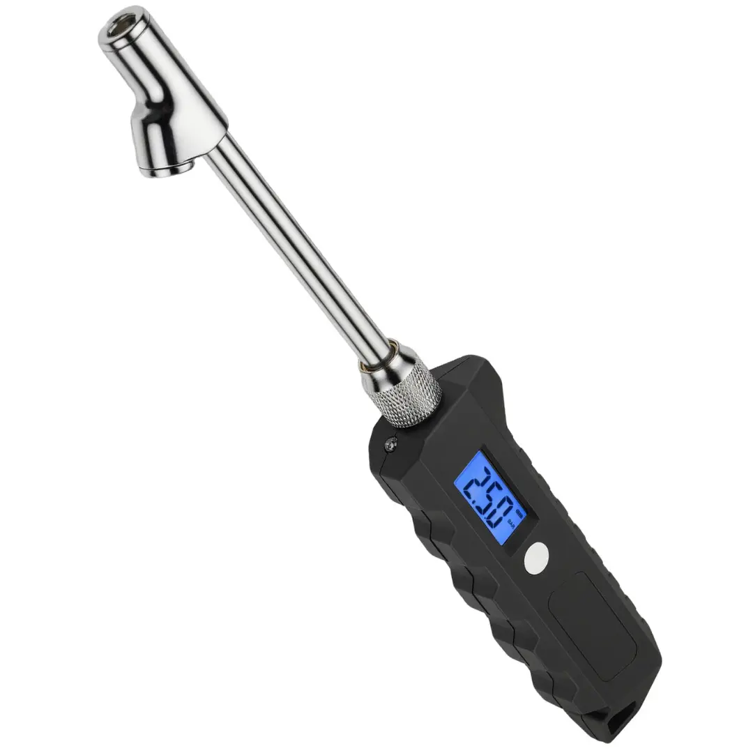 Digital Tire Pressure Gauge, 0-230 PSI Dual Head Heavy Duty Stainless Steel Tool with Flashlight, Backlit LCD, Car Accessories for RVs, Trucks