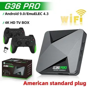 G36 PRO gaming console set-top box with 4K dual-system wireless function. G36PRO home gaming console with 64G memory. Completely upgraded retro gaming console.
