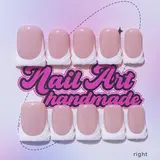 【Black Friday】Delicatething Y2K Style Nail Set, Handmade French Design, French Tips Nails, Includes Jelly Glue, Crystal Stick, File, Perfect Gift for Women