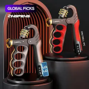 LINGPENG Adjustable Hand Grip Strength Trainer, Handgrip, 5-100kg Hand Grip Strengthener with LCD Display, Hand Strengthening Training Equipment for Home Gym Workout #GLOBAL PICKS