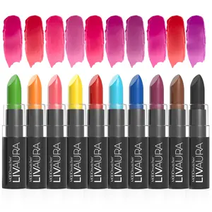 LIVAURA MOODmatcher Long Lasting Lipstick for Women 10 Pack – Color Changing Moisturizing Cream Lipsticks, Smudge Proof Lip Stick, Easy to Apply Lip Makeup, Made in USA