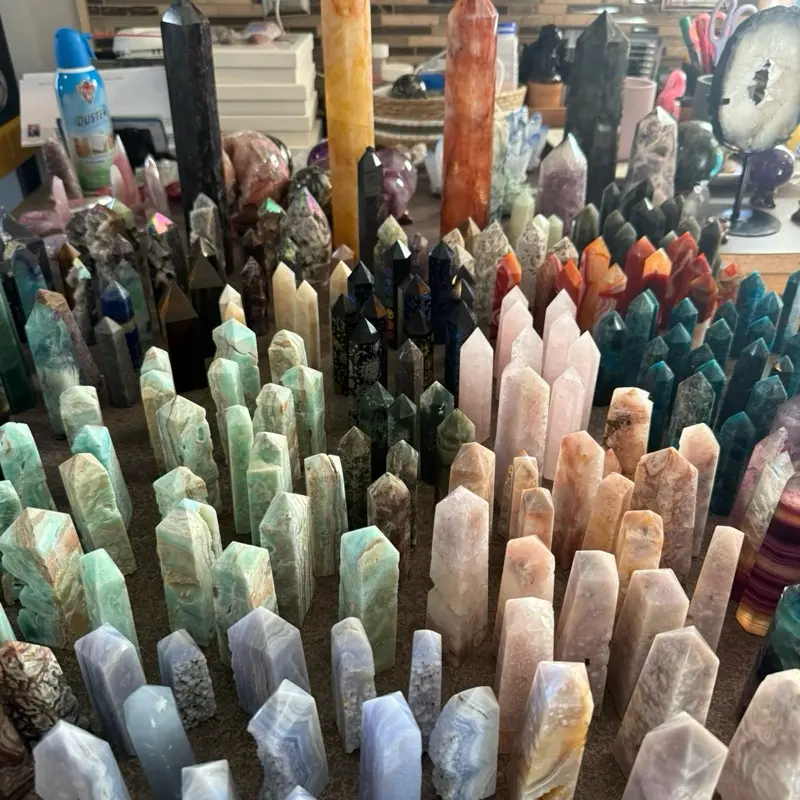 2 LB Curated Gemstone Assortment Box - Includes Towers, Carvings, Clusters & Unique Gem Surprises