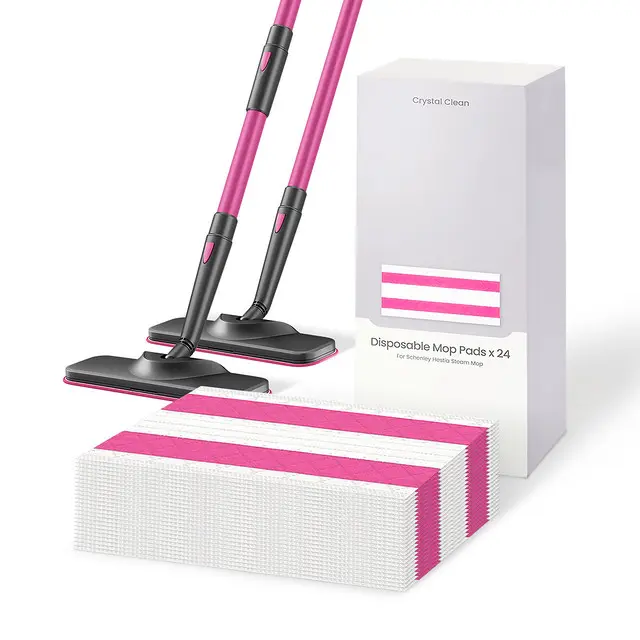 Schenley Disposable Pads for Hestia Steam Mop - 24-Pack Included, High-Quality Disposable Cleaning Pads