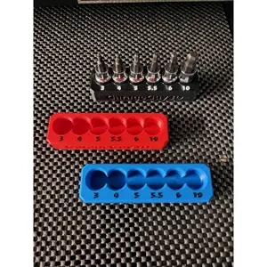 Harbor Freight Metric 6 Piece Ball Hex Socket Set Holder 3/8In Drive #67883