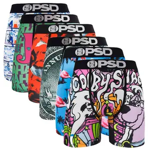 Men's Boxer Briefs S-XXL Soft Polyester Underwear, Quick-Dry Breathable Elastic Waistband Lightweight Boxer Shorts for Men