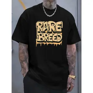 Men'sGraphic T-Shirt - Casual Cotton, Short Sleeve, Round Neck, All-Season Wear, Machine Washable, Breathable Clothing |   Bold Graphic Tee |