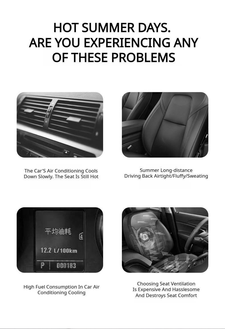 Portable fan for children in the back seat; USB-rechargeable neck-cooling fan featuring 3-speed adjustment and an air vent clip design; compatible with all vehicle models as well as home and office chairs.
